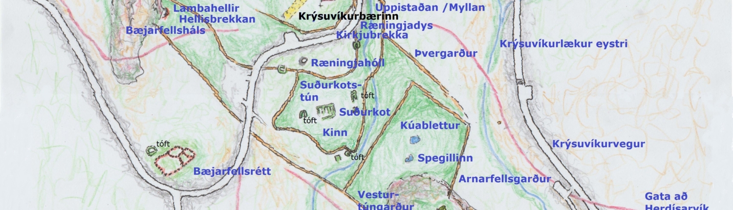 Krýsuvík - uppdráttur