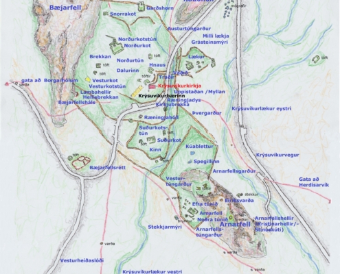 Krýsuvík - uppdráttur