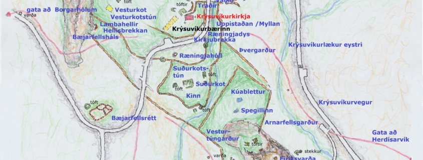 Krýsuvík - uppdráttur