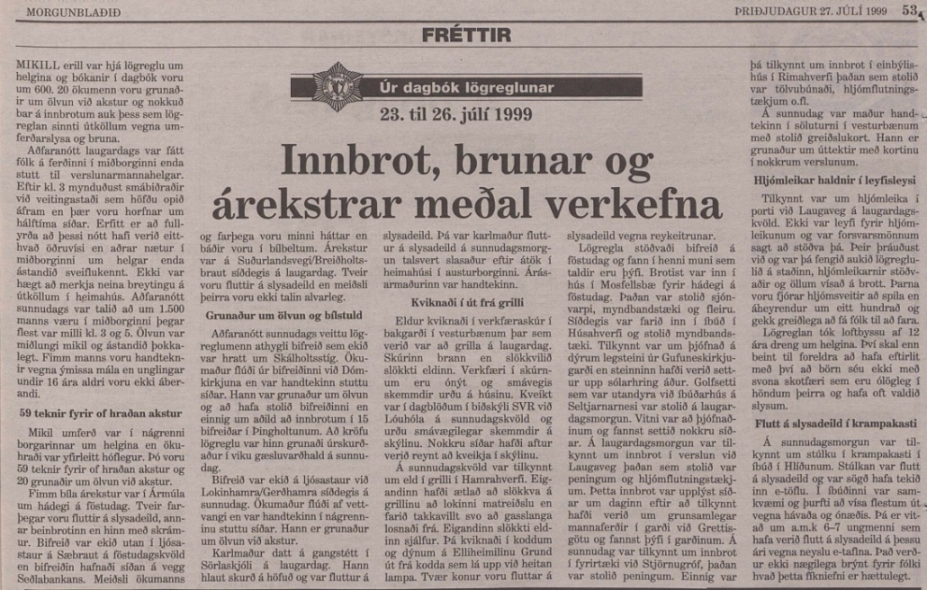 Dagbók lögreglunnar
